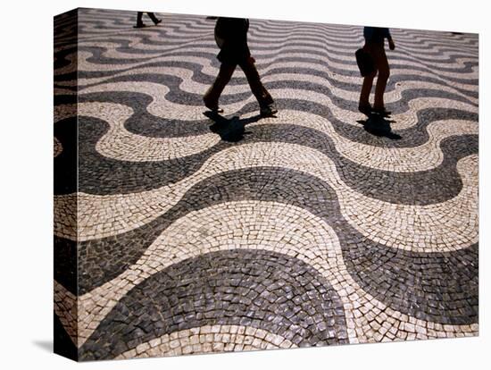 People Crossing Praca Dom Pedro IV (Rossio), Lisbon, Portugal-Martin Lladó-Premier Image Canvas