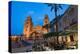 People Dining in Piazza Duomo in Front of the Norman Cathedral of Cefalu Illuminated at Night-Martin Child-Premier Image Canvas