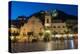 People Enjoying Passeggiata in Piazza Ix Aprile in the Hill Town of Taormina at Night, Sicily-Martin Child-Premier Image Canvas