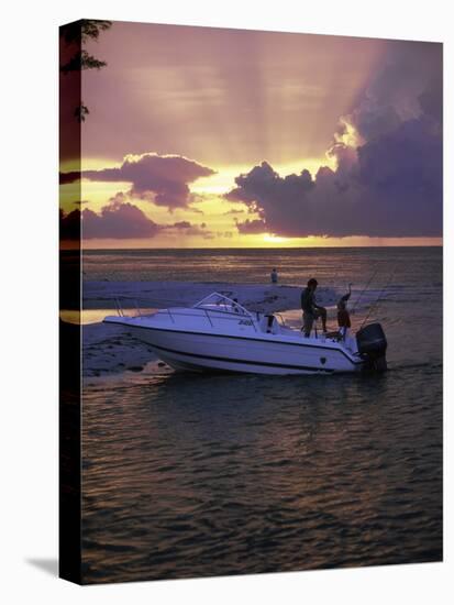 People in a Boat Fishing-null-Premier Image Canvas