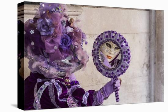 People in Masks and Costumes, Carnival, Venice, Veneto, Italy, Europe-Jean Brooks-Premier Image Canvas