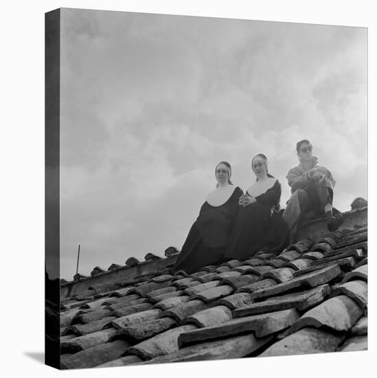 People on a Rooftop Awaiting the Coronation of Pope John XXIII, Vatican City, 4th November 1958-null-Premier Image Canvas