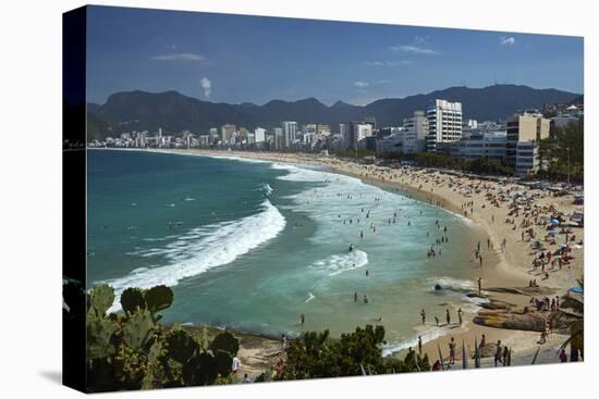 People on Ipanema Beach, Rio de Janeiro, Brazil-David Wall-Premier Image Canvas