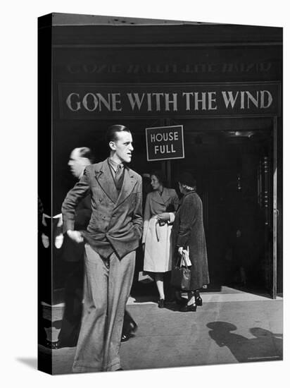 People Outside of Packed Ritz Movie Theater Showing "Gone with the Wind"-David Scherman-Premier Image Canvas