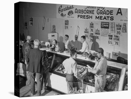 People Shopping for Food in Local Store-null-Premier Image Canvas