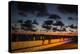 People Sitting on a Wall in Salvador at Dusk-Alex Saberi-Premier Image Canvas