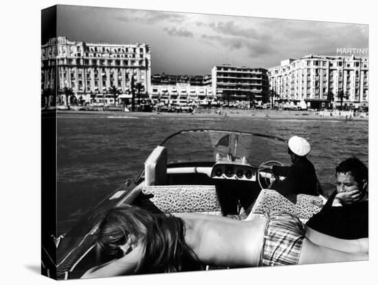 People Sunbathing During the Cannes Film Festival-Paul Schutzer-Premier Image Canvas