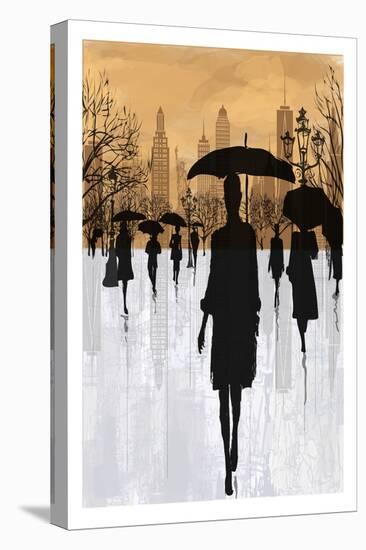 People under Rain in New York-isaxar-Premier Image Canvas