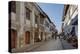 People walking on street, Calle Crisologo, Vigan, Ilocos Sur, Philippines-null-Premier Image Canvas