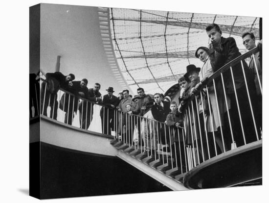 People Watching Remote Control Metal "Hands" in Atomic Energy Exhibit at Brussels World's Fair-Michael Rougier-Premier Image Canvas