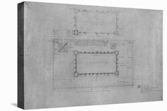 Peoples Savings Bank, Cedar Rapids, Iowa: Roof Plan, 1909-11-Louis Sullivan-Premier Image Canvas