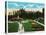 Peoria, Illinois, Glen Oak Park View of the Sunken Garden-Lantern Press-Stretched Canvas