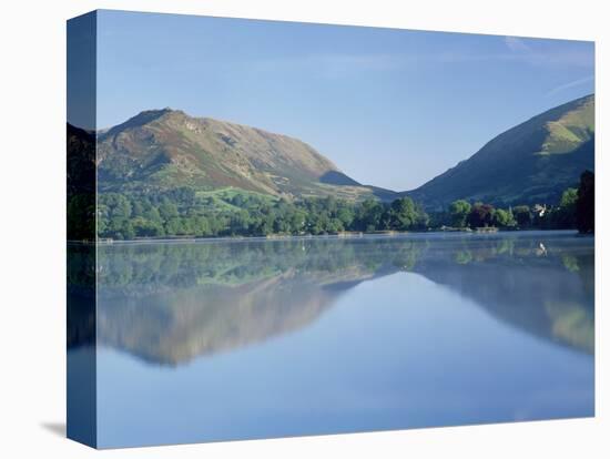 Perfect Reflection in Early Morning, Grasmere, Near Ambleside, Lake District, Cumbria, England-Lee Frost-Premier Image Canvas