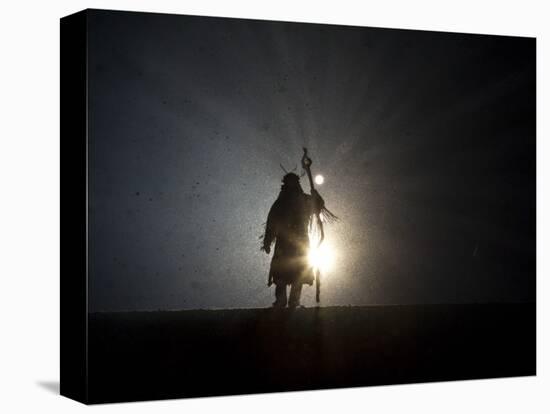 Performer is Silhouetted at the Opening Ceremonies for the XXI Olympic Winter Games in Vancouver-null-Premier Image Canvas