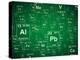 Periodic Table of the Elements. Green Background Illustration-Jason Winter-Stretched Canvas