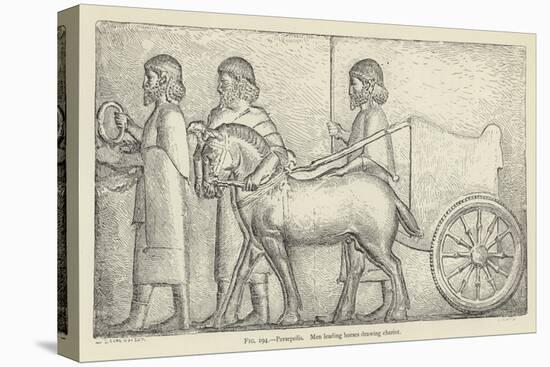 Persepolis, Men Leading Horses Drawing Chariot-null-Premier Image Canvas