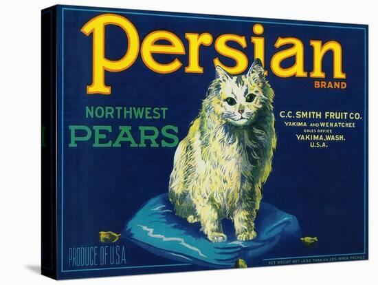 Persian Pear Crate Label - Yakima, WA-Lantern Press-Stretched Canvas