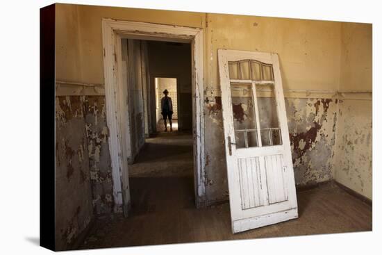 Person in Abandoned House, Kolmanskop Ghost Town, Namibia-David Wall-Premier Image Canvas