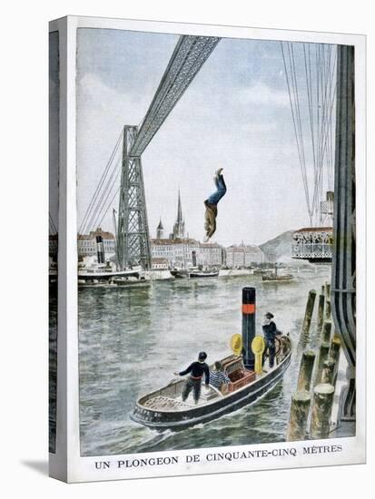 Person Plunges 55 Metres from Portside, Rouen, 1901-null-Premier Image Canvas