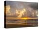 Person walking on beach, South Padre Island.-Larry Ditto-Premier Image Canvas