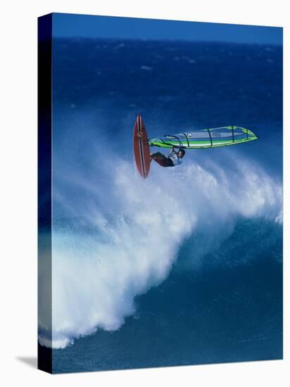 Person Windsurfing in the Sea-null-Premier Image Canvas