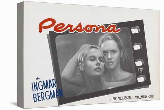 Persona, Bibi Andersson, Liv Ullmann, Belgian lobbycard, 1966-null-Stretched Canvas