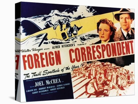 Personal History, 1940 "Foreign Correspondent" Directed by Alfred Hitchcock-null-Premier Image Canvas