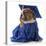 Pet Graduation - English Bulldog Wearing Graduate Costume-Willee Cole-Premier Image Canvas