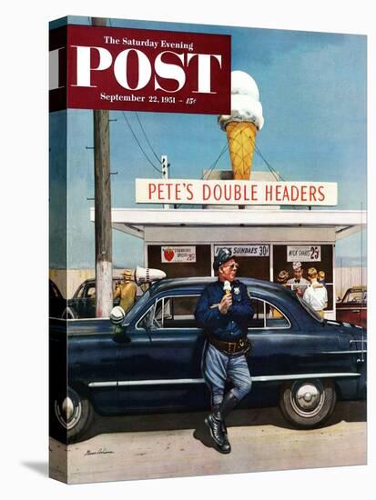 "Pete's Double Headers" Saturday Evening Post Cover, September 22, 1951-Stevan Dohanos-Premier Image Canvas