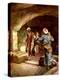 Peter and John hurry to the empty tomb - Bible-William Brassey Hole-Premier Image Canvas