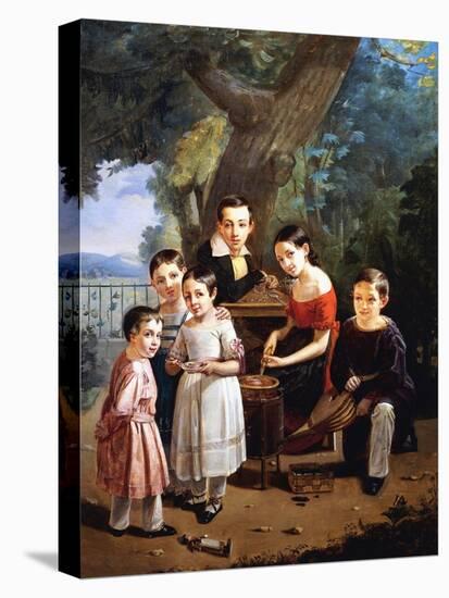 Peter Nikolaievitch Emolov's Children, 1839-Petr Zacharovic Zakharov-Premier Image Canvas