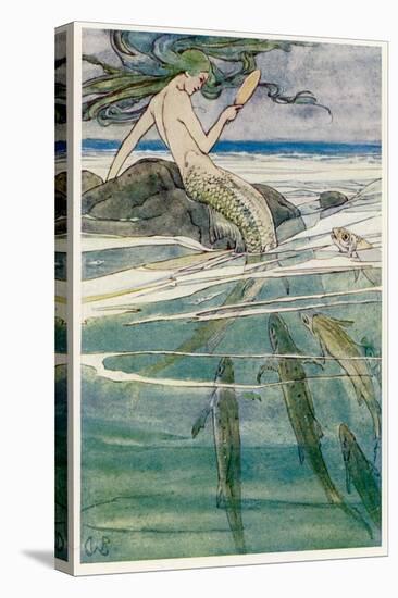Peter Pan, Mermaid on a Rock-Alice B. Woodward-Premier Image Canvas