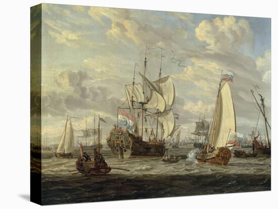 Peter the Great visiting the 'Peter and Paul'-Abraham Storck-Premier Image Canvas