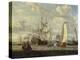 Peter the Great visiting the 'Peter and Paul'-Abraham Storck-Premier Image Canvas