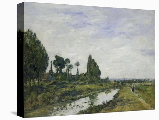 Petit Canal a Quilleboeuf, 1893-Eugène Boudin-Premier Image Canvas