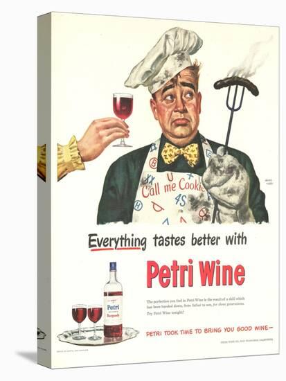 Petri Wine, Cooking BBQ Disasters, USA, 1940-null-Premier Image Canvas