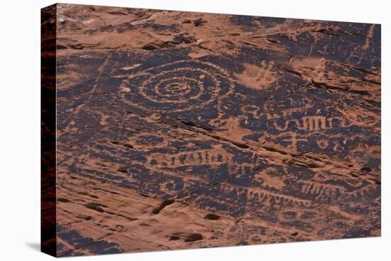 Petroglyph, Petroglyph Canyon, Valley of Fire State Park, Nevada, USA-Michel Hersen-Premier Image Canvas
