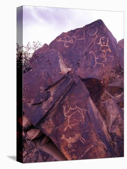 Petroglyphs in Gurvansaikhan National Park, Gobi Desert, Mongolia-Gavriel Jecan-Premier Image Canvas