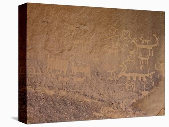 Petroglyphs Near Una Vida, Chaco Culture National Historic Park, New Mexico, USA-James Hager-Premier Image Canvas