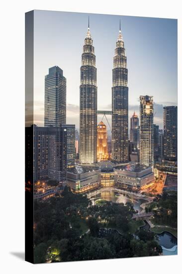 Petronas Towers and Klcc, Kuala Lumpur, Malaysia, Southeast Asia, Asia-Andrew Taylor-Premier Image Canvas