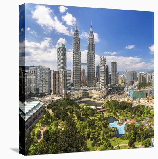 Petronas Towers and Klcc, Kuala Lumpur, Malaysia-Peter Adams-Premier Image Canvas