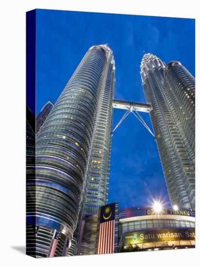 Petronas Towers and Malaysian National Flag, Kuala Lumpur, Malaysia-Gavin Hellier-Premier Image Canvas