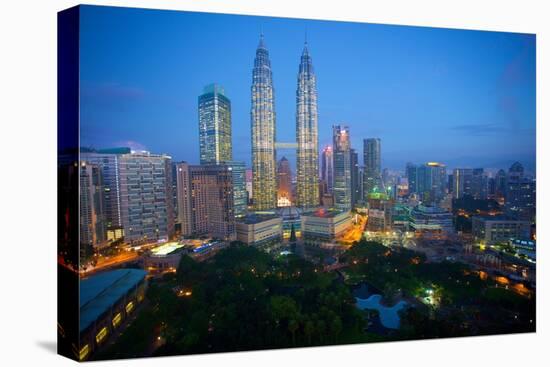 Petronas Towers at Night, Kuala Lumpur, Malaysia, Southeast Asia, Asia-Frank Fell-Premier Image Canvas