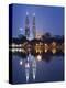 Petronas Twin Towers and Lake, Titiwangsa Park, Kuala Lumpur, Malaysia-Demetrio Carrasco-Premier Image Canvas