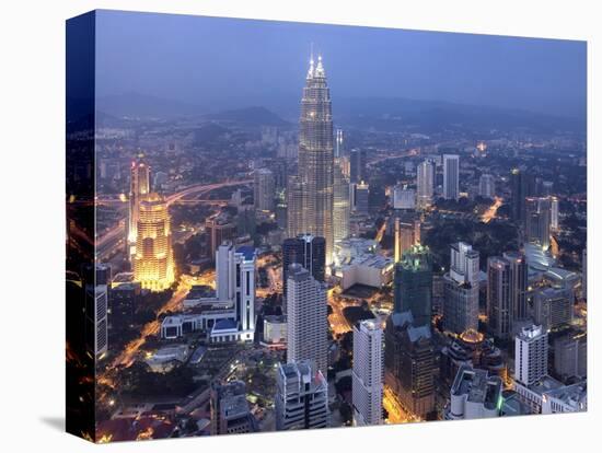 Petronas Twin Towers from Kl Tower, Kuala Lumpur, Malaysia-Demetrio Carrasco-Premier Image Canvas