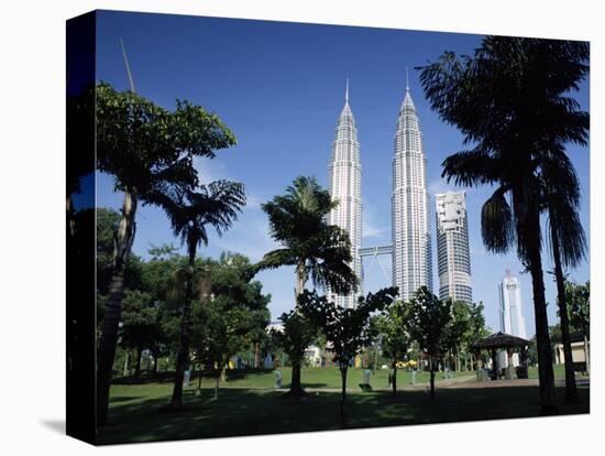 Petronas Twin Towers Seen from Public Park, Kuala Lumpur, Malaysia, Southeast Asia-Charcrit Boonsom-Premier Image Canvas