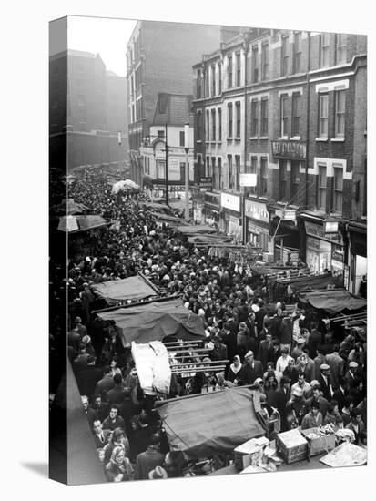 Petticoat Lane Market Christmas Shopping 1960-George Greenwell-Premier Image Canvas