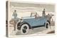 Peugeot at the Golf Club-Jean Grangier-Stretched Canvas