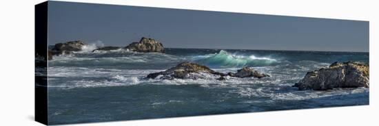 Pfeiffer Beach, Big Sur, California, Crashing Waves in Panorama-Sheila Haddad-Premier Image Canvas