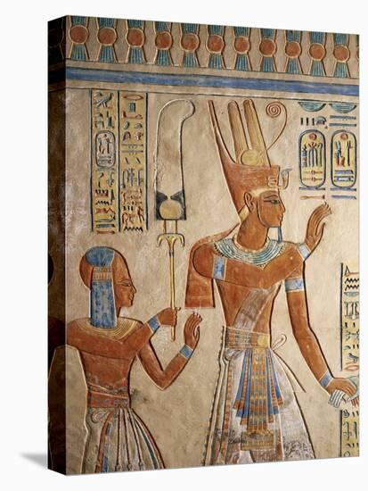 Pharaoh Ramesses III Presenting Her Dead Son to the Gods-null-Premier Image Canvas